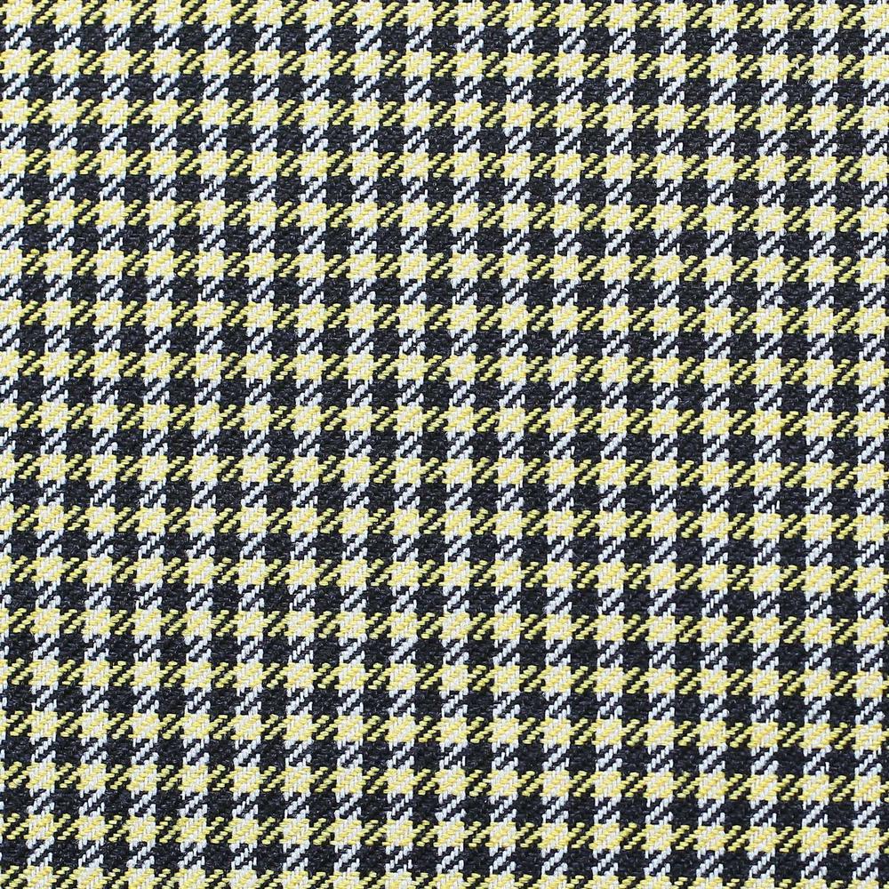Set of 4 Black and Yellow Houndstooth Pillow Covers Multi. Picture 4