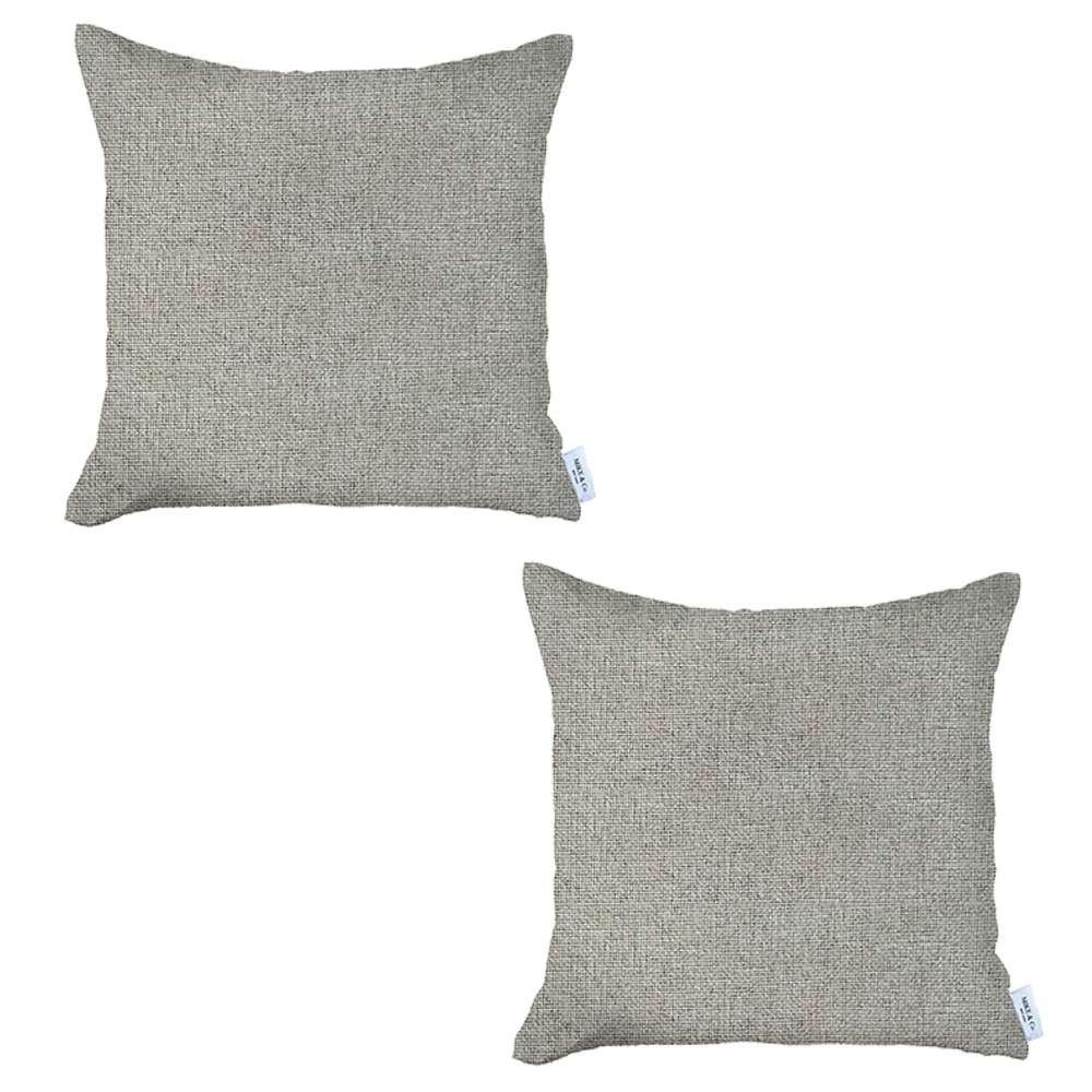 Set of 2 White Textured Pillow Covers Multi. Picture 2