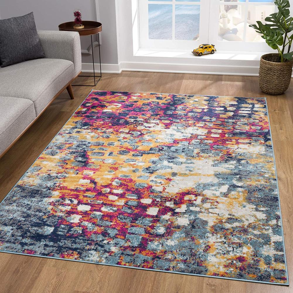 2’ x 10’ Multicolored Abstract Painting Runner Rug Multi. Picture 3