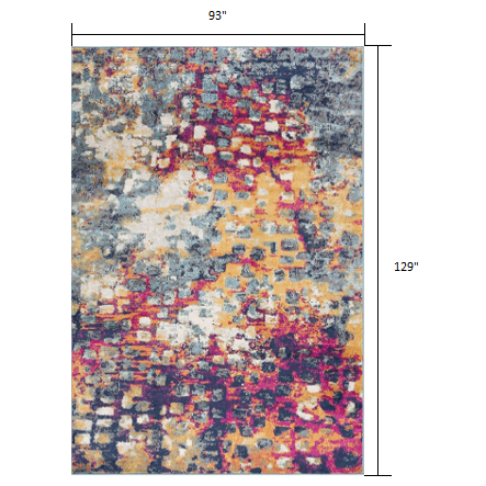 8’ x 11’ Multicolored Abstract Painting Area Rug Multi. Picture 7