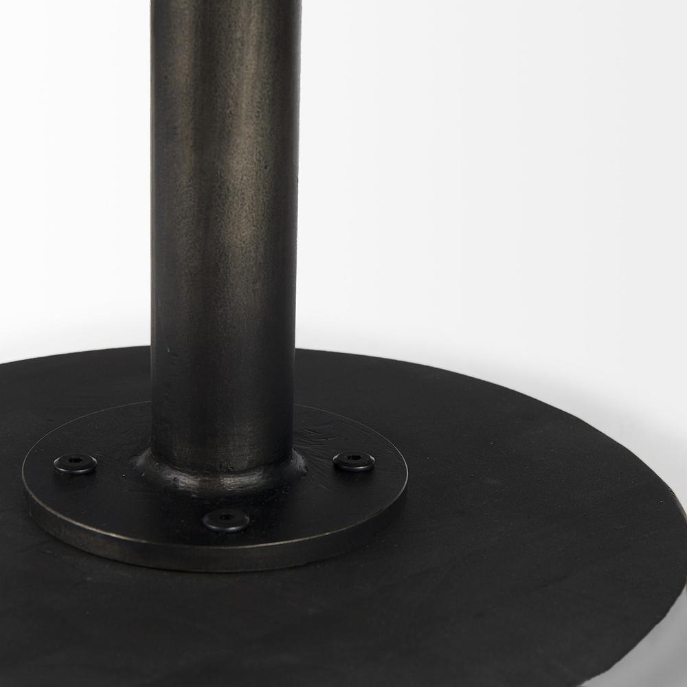 Black Wooden Pedestal Base Coffee Table. Picture 7