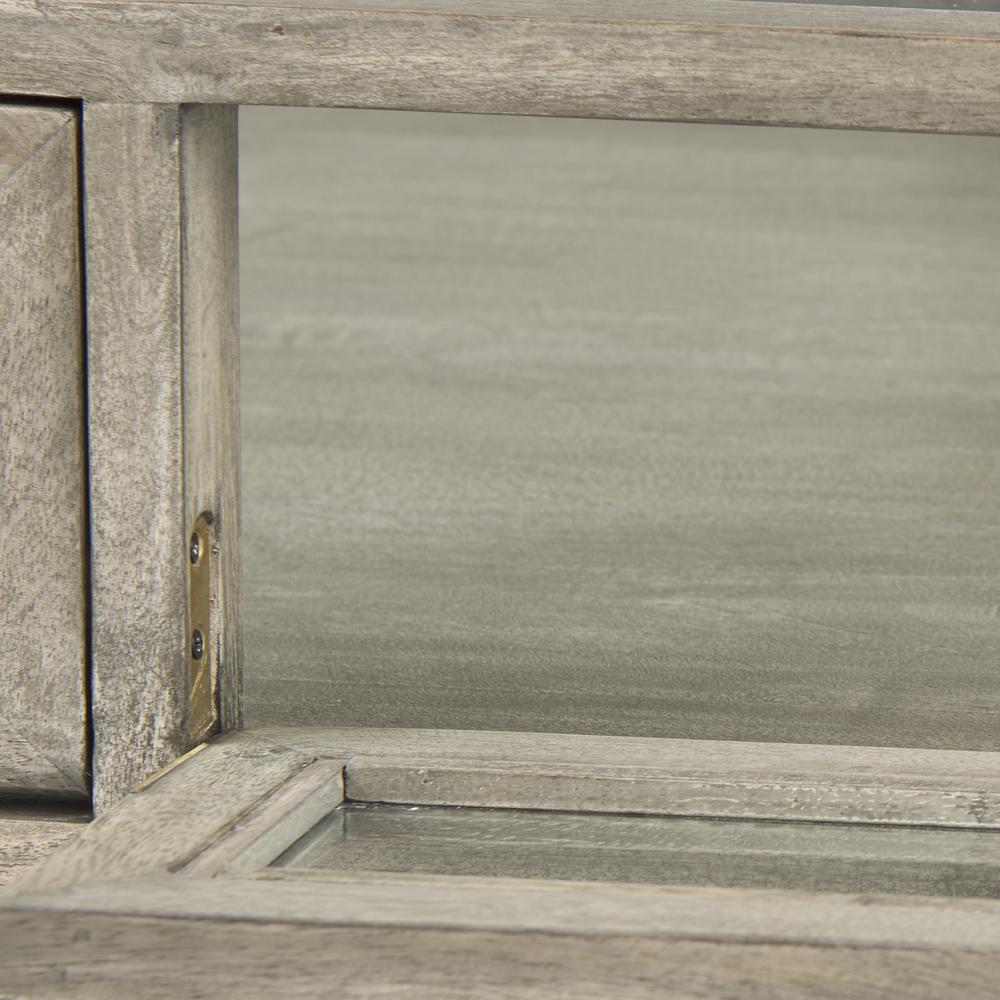 Rustic Gray Brown Shadowbox Coffee Table. Picture 9