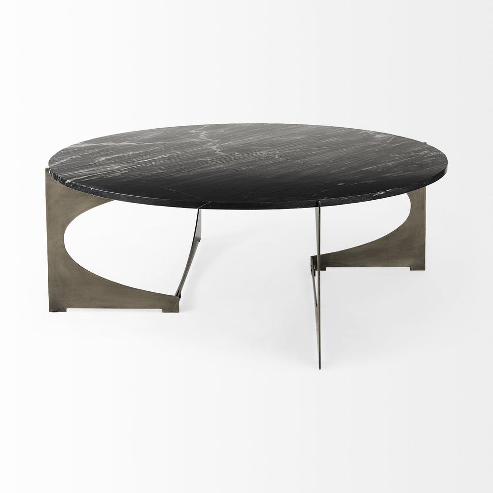 Contemporary Black Marble Coffee Table. Picture 2