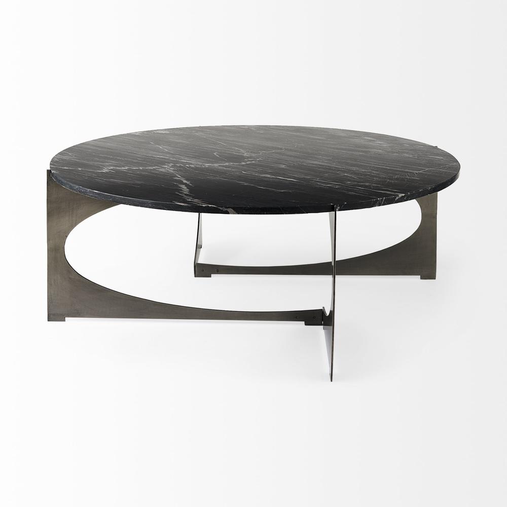 Contemporary Black Marble Coffee Table. Picture 3