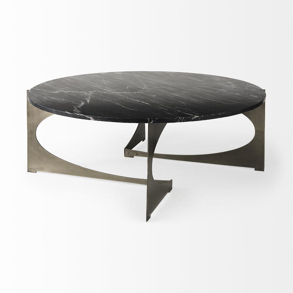 Contemporary Black Marble Coffee Table. Picture 4