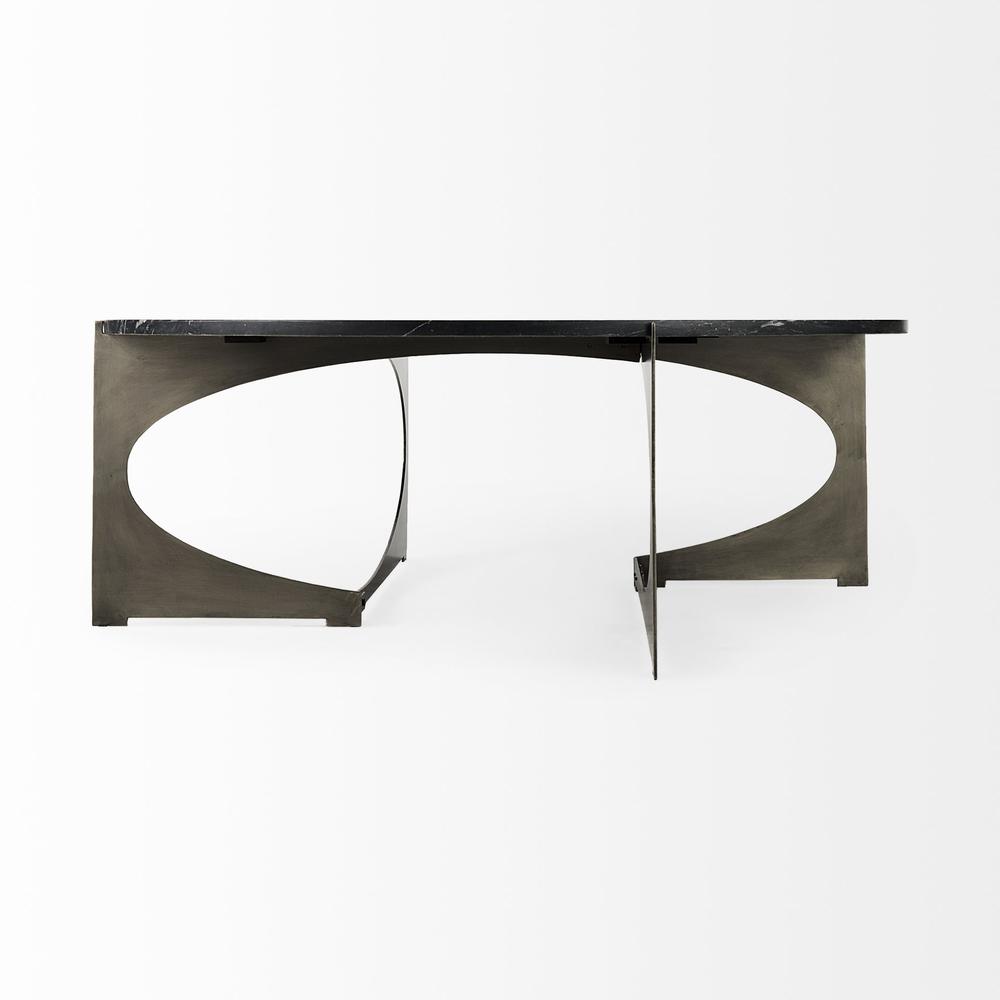 Contemporary Black Marble Coffee Table. Picture 5