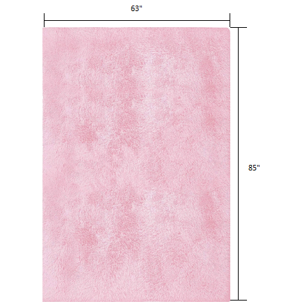 5’ x 7’ Pink Solid Modern Area Rug Pink. Picture 8