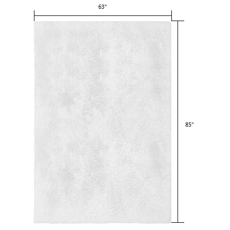 5’ x 7’ White Solid Modern Area Rug White. Picture 9
