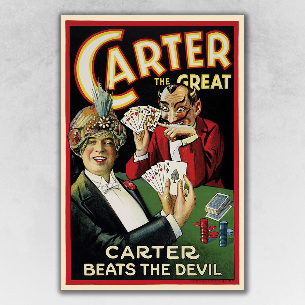 36" x 54" Vintage 1922 Carter Vintage Magic Poster Wall Art Multi. Picture 1