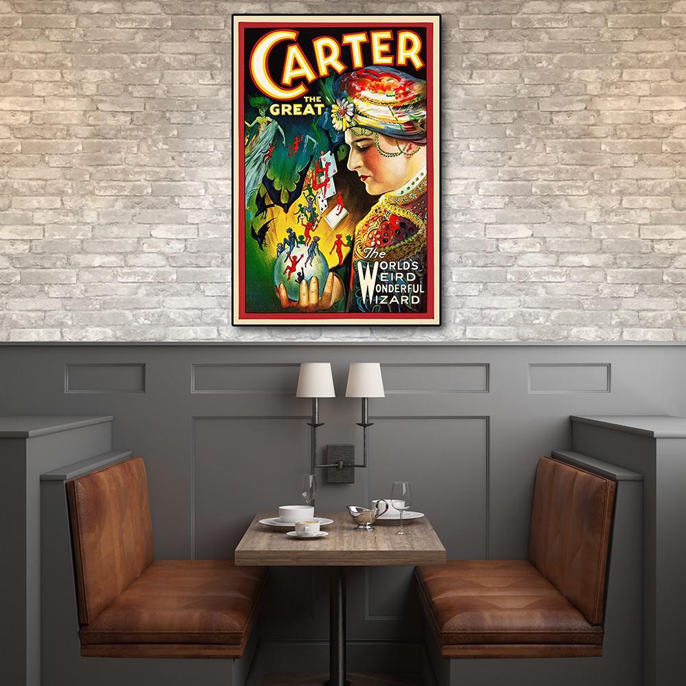24" x 36" Vintage c1920s Carter Vintage Magic Poster Wall Art Multi. Picture 3