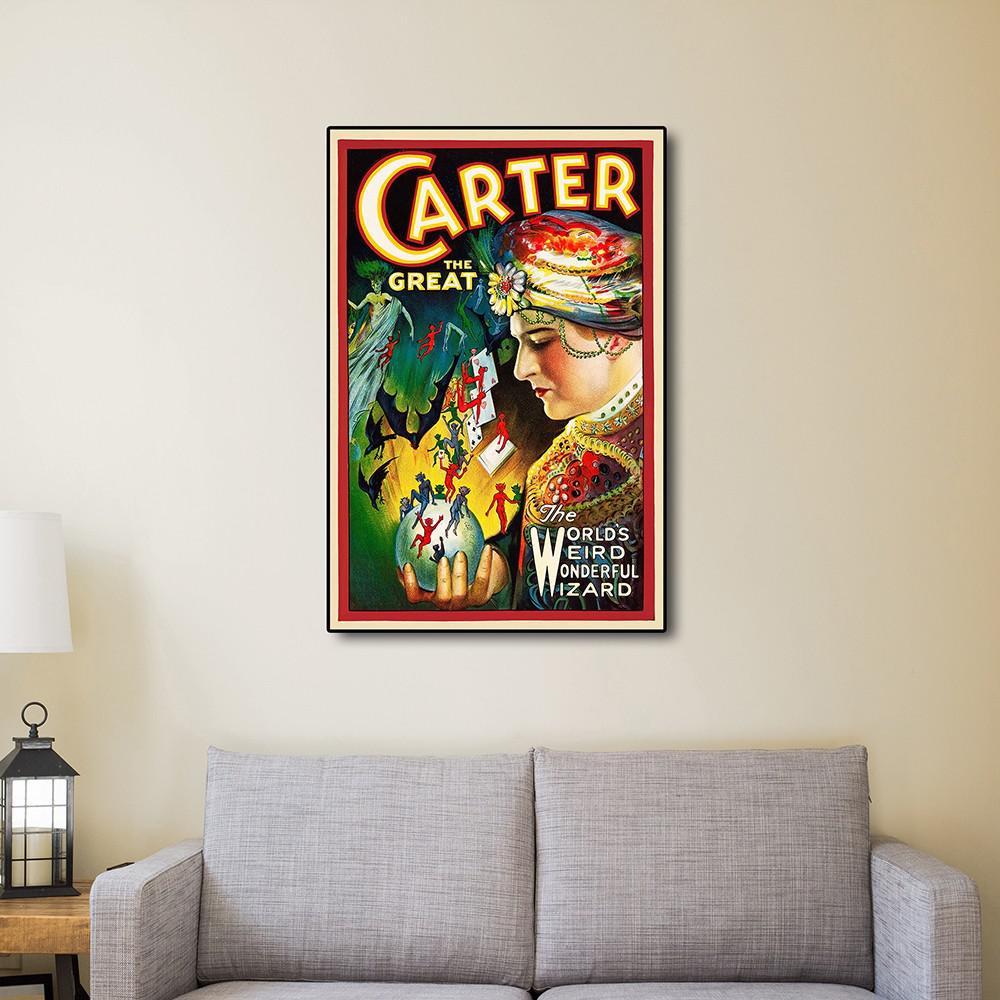 24" x 36" Vintage c1920s Carter Vintage Magic Poster Wall Art Multi. Picture 4