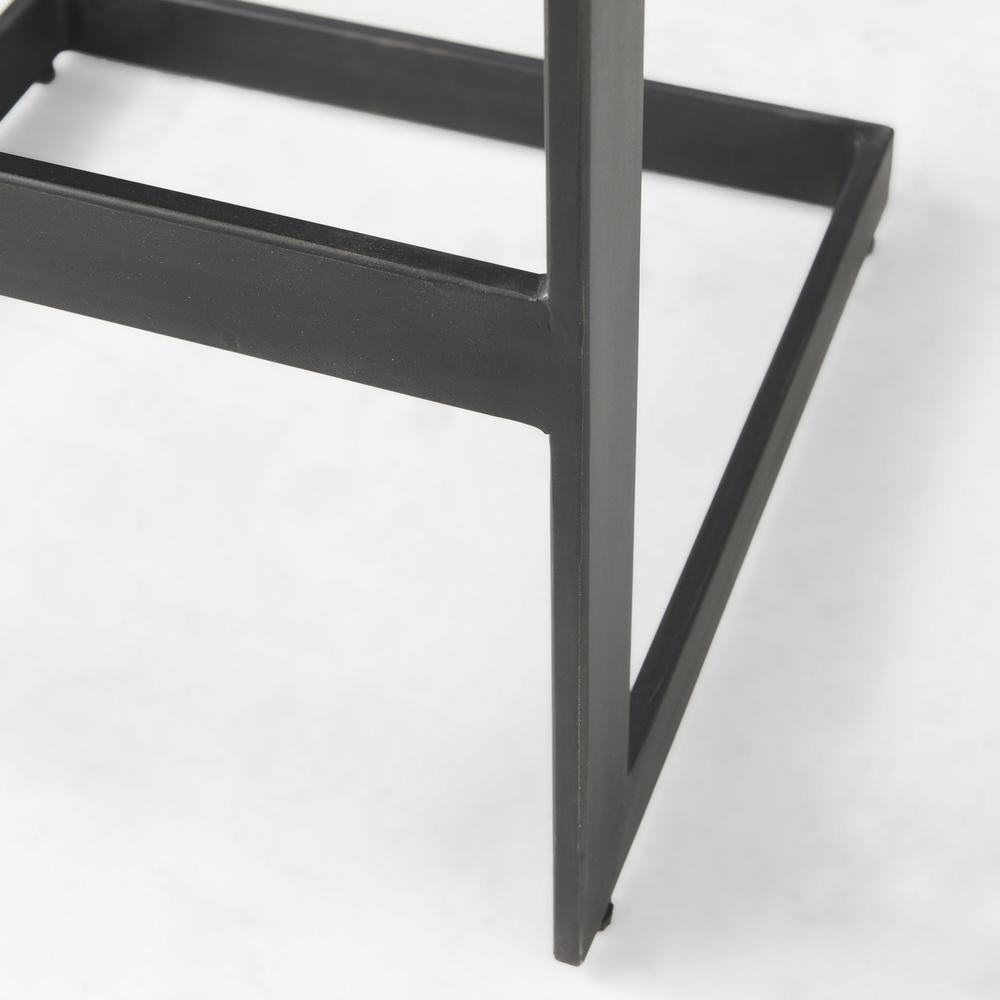 30" Black Cheeky Wood and Metal Bar Stool. Picture 9