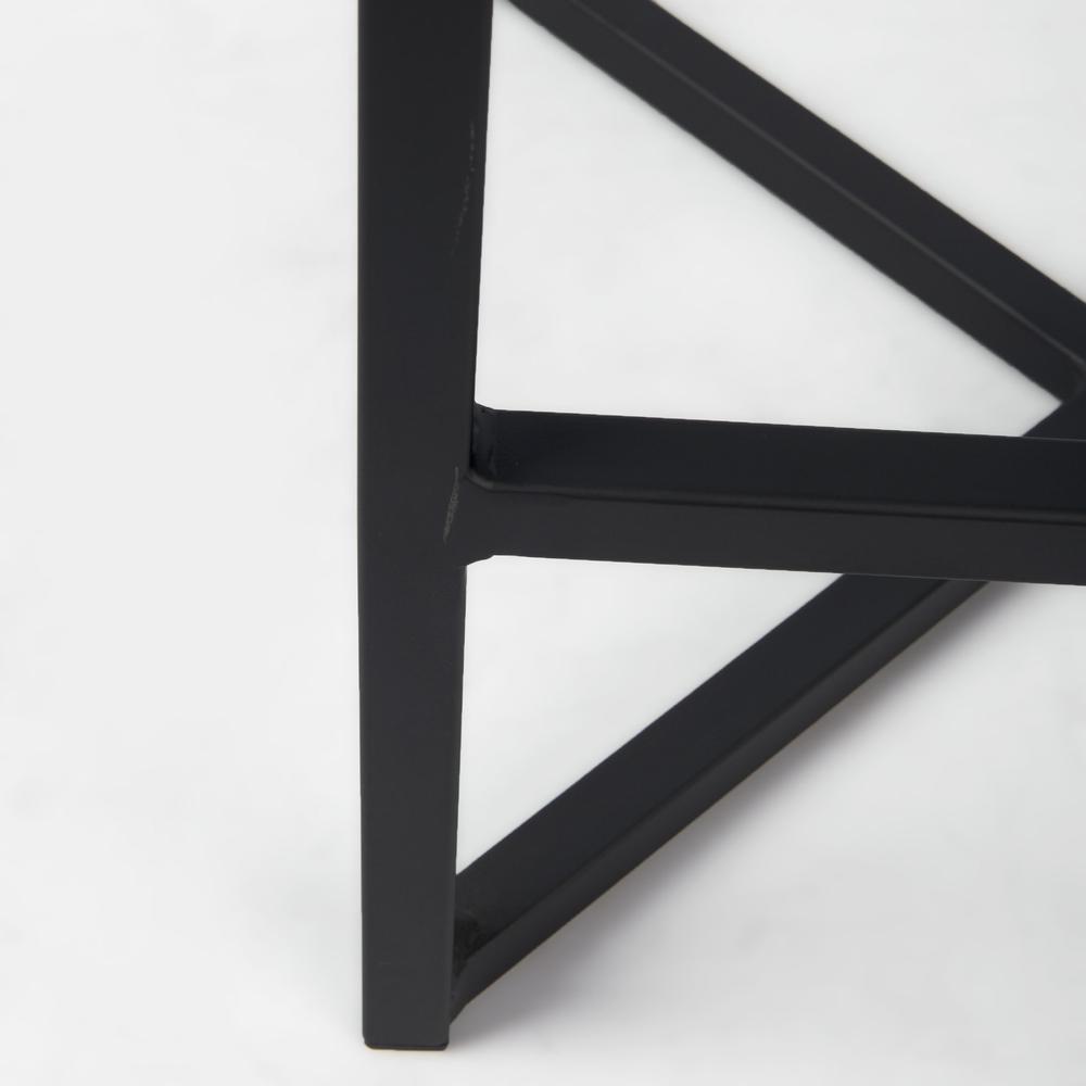 Geo Cube Black Metal and Gray Counter Stool. Picture 7