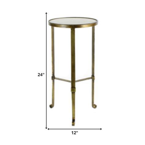 Gold and White Marble Side Table. Picture 2