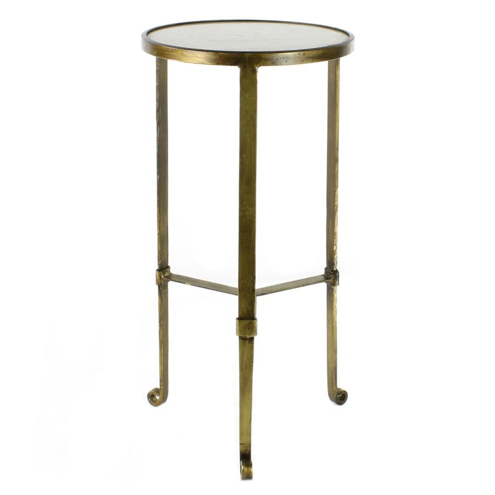 Gold and White Marble Side Table. Picture 3