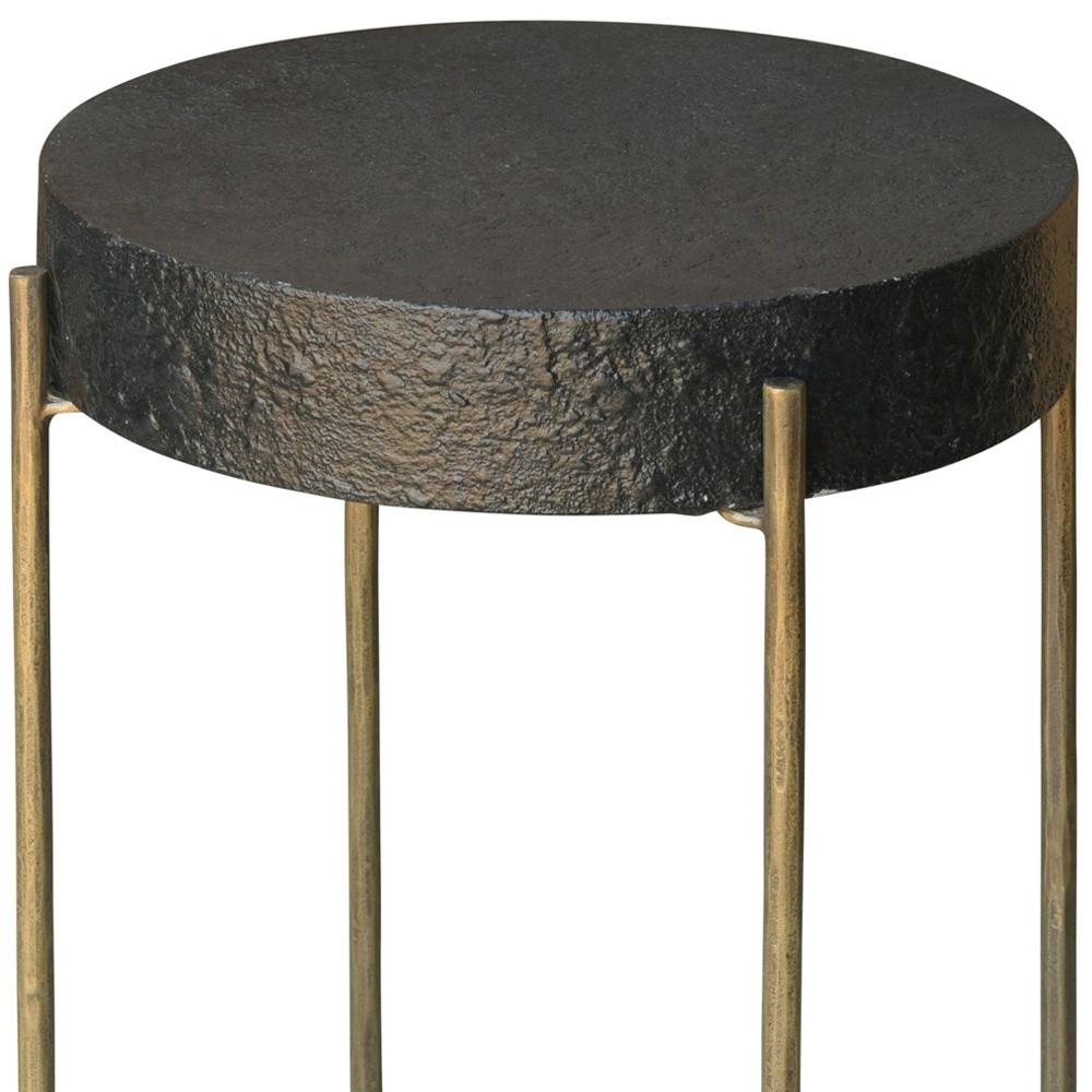 Black and Gold Side Table. Picture 4