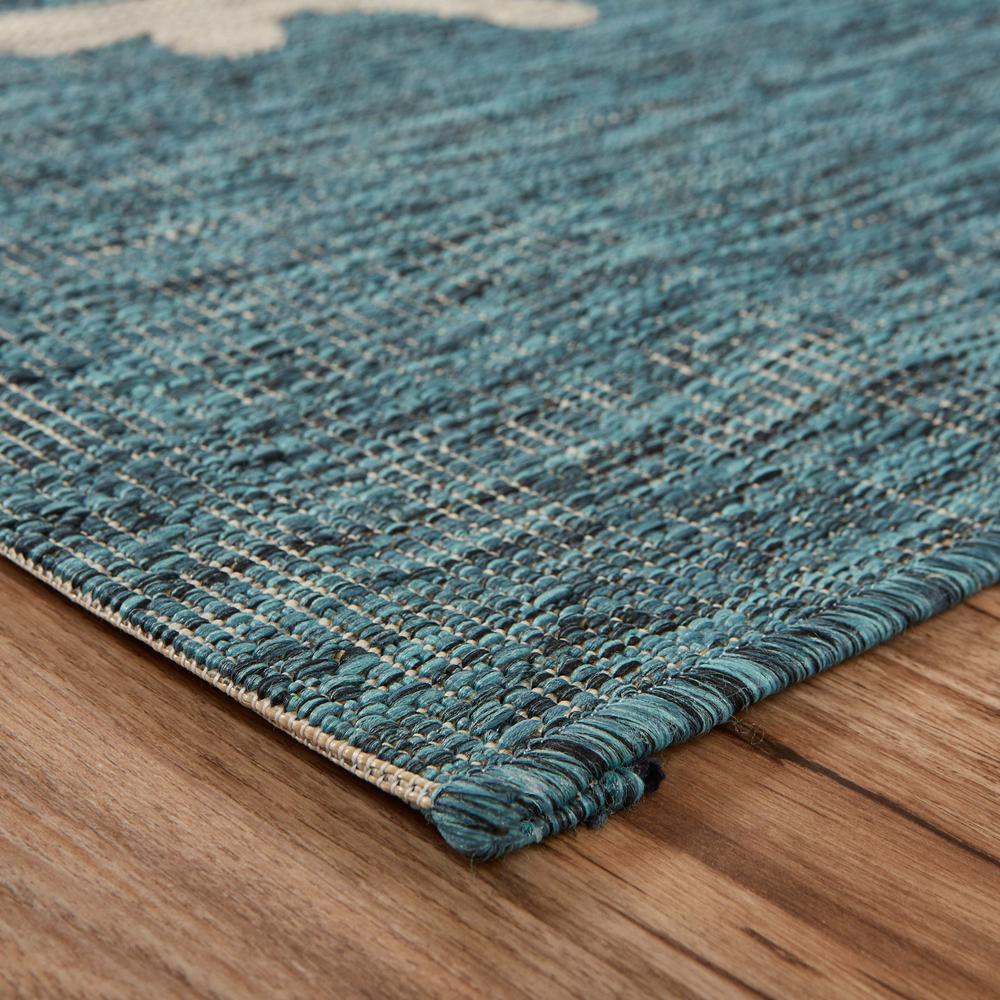 5’ x 7’ Blue Coral Reef Indoor Outdoor Area Rug Blue. Picture 3