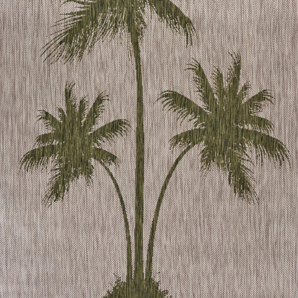 2’ x 3’ Green Palm Tree Indoor Outdoor Scatter Rug Beige. Picture 2