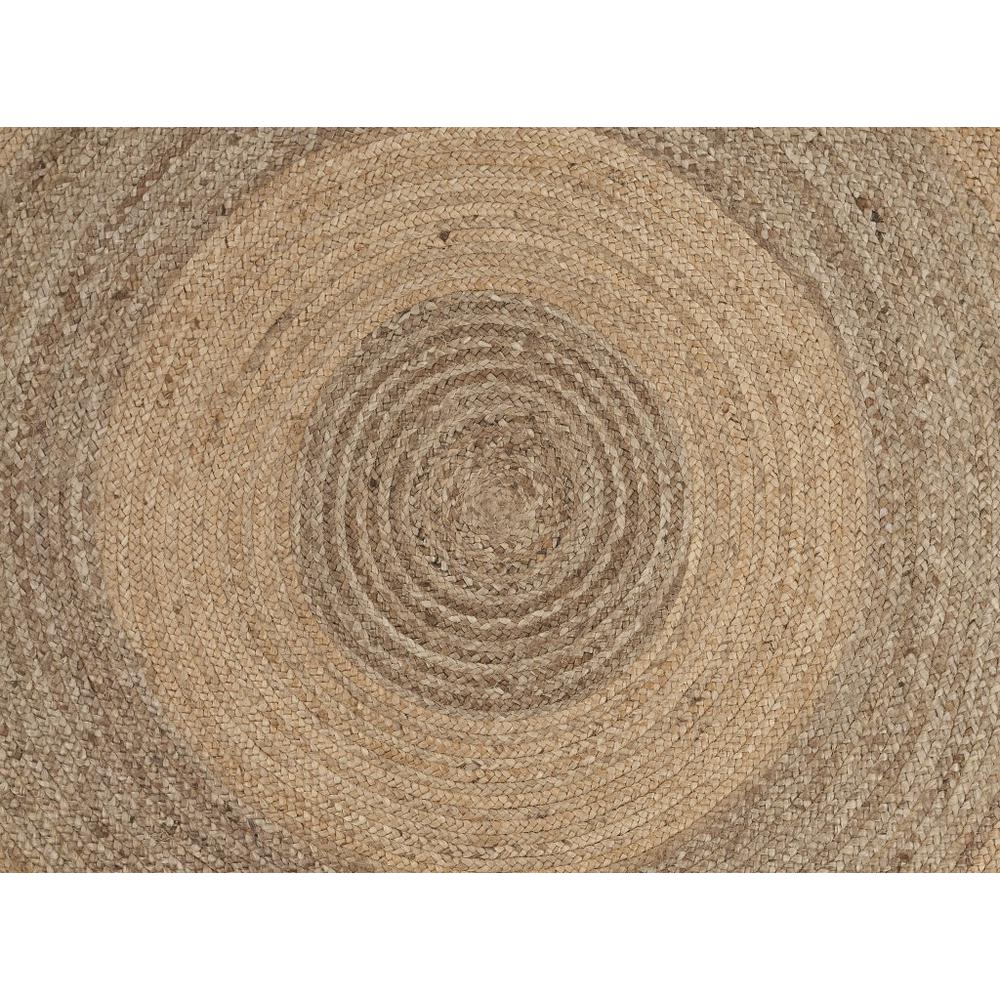 Two Toned Natural Jute Area Rug Natural. Picture 2