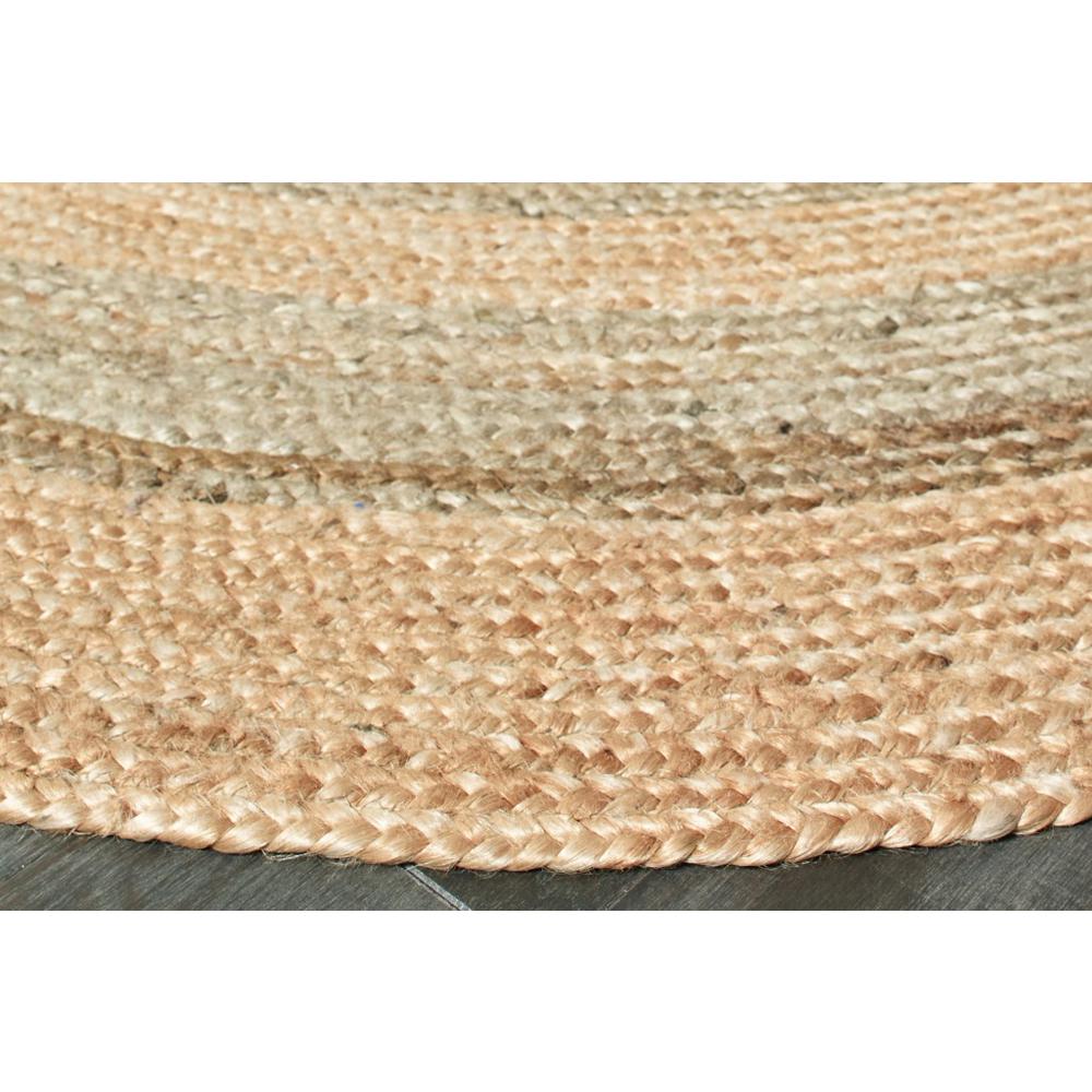 Two Toned Natural Jute Area Rug Natural. Picture 3