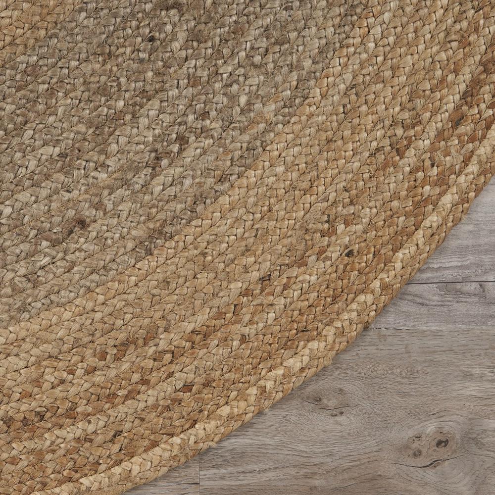 Two Toned Natural Jute Area Rug Natural. Picture 6