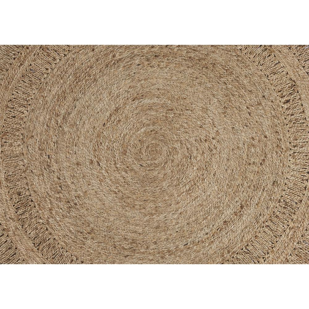 Gray Toned Braided Natural Jute Area Rug-Gray. Picture 2