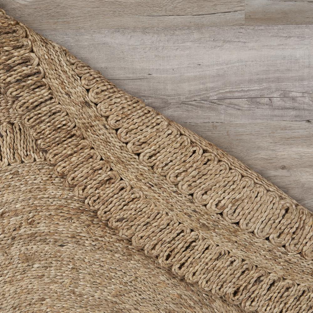 Gray Toned Braided Natural Jute Area Rug-Gray. Picture 4