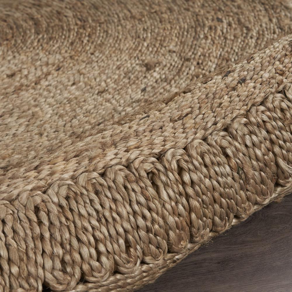 Gray Toned Braided Natural Jute Area Rug-Gray. Picture 5