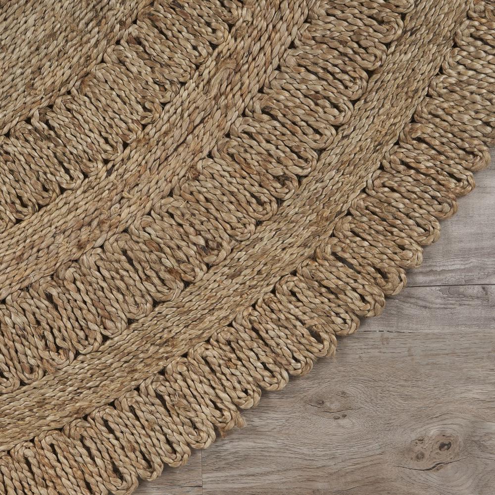 Gray Toned Braided Natural Jute Area Rug Gray. Picture 6
