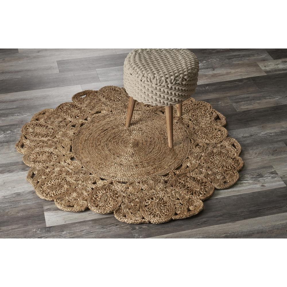 Natural Bloom Boutique Jute Rug - Natural. Picture 7