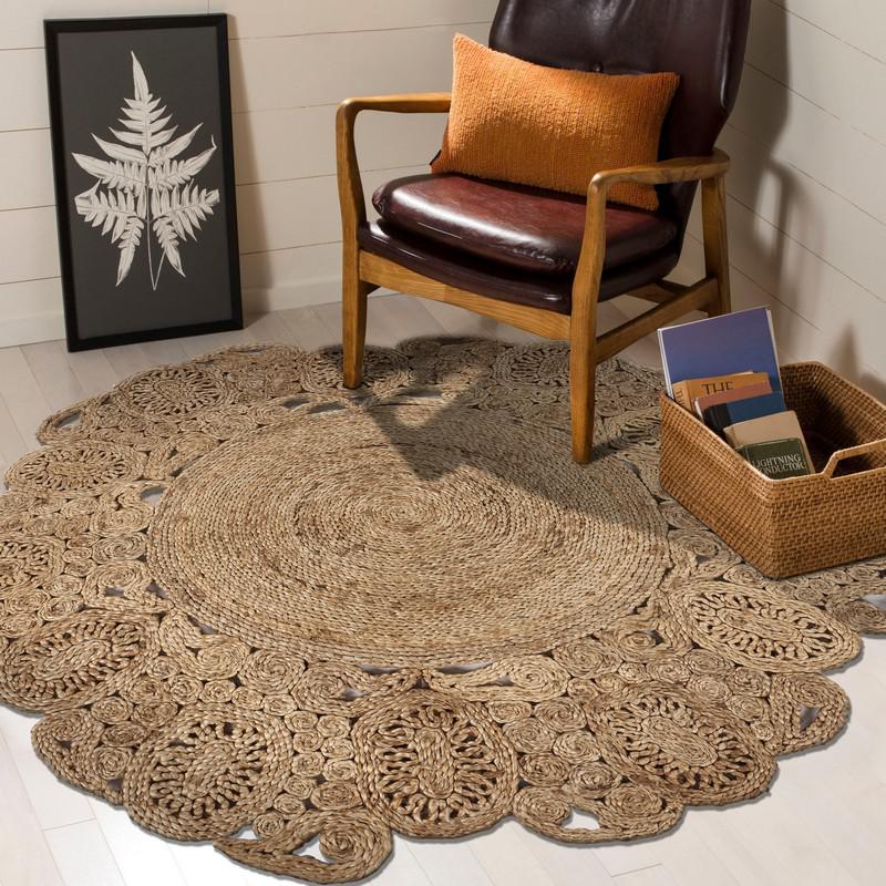 Natural Bloom Boutique Jute Rug-Natural. Picture 7