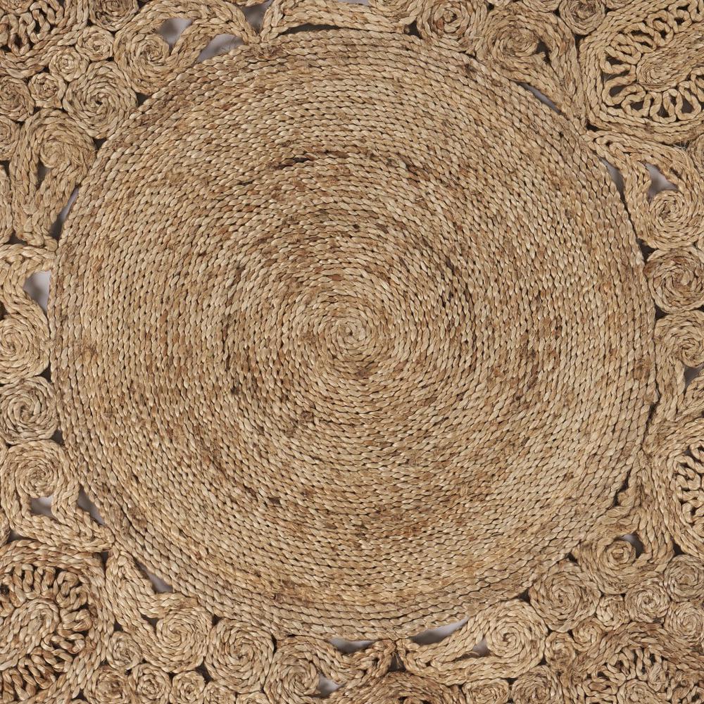 Natural Bloom Boutique Jute Rug Natural. Picture 2