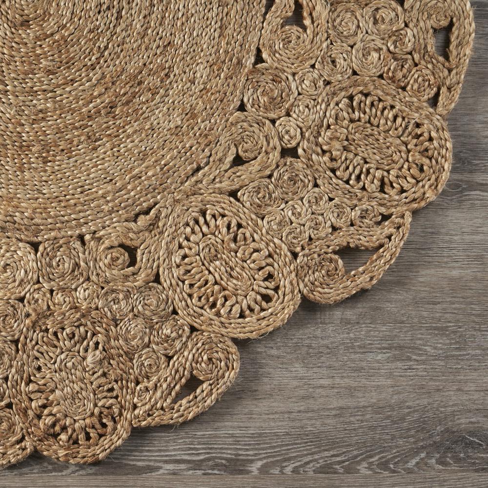 Natural Bloom Boutique Jute Rug Natural. Picture 6
