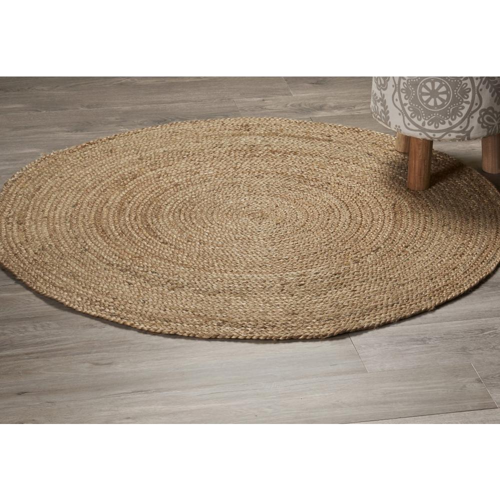 Classic Simple-Natural Jute Area Rug Natural. Picture 7