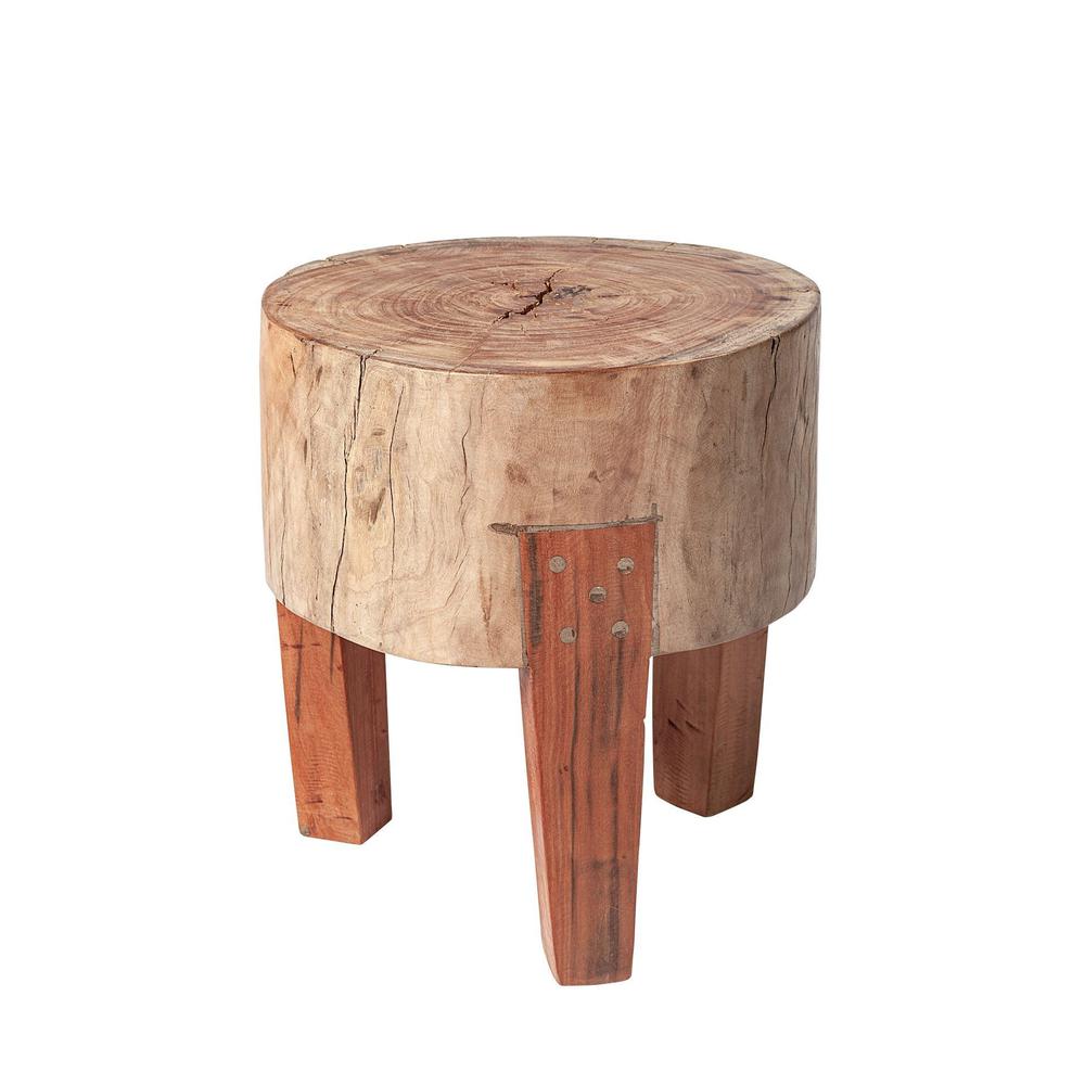Modern Farmhouse 15" Reclaimed Wood Stool. Picture 1