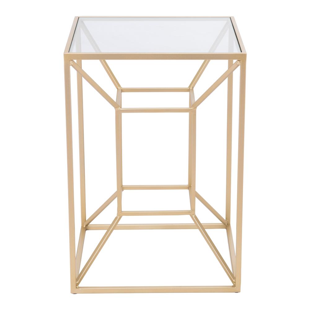 Canyon Side Table Gold Clear & Gold. Picture 2