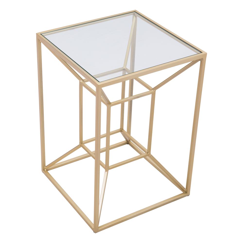 Canyon Side Table Gold Clear & Gold. Picture 4