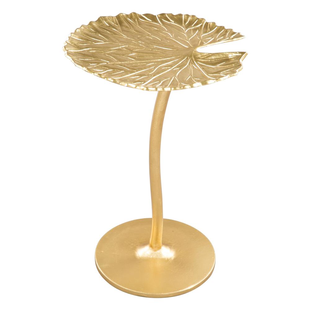 Gold Lilypad Side Table. Picture 2