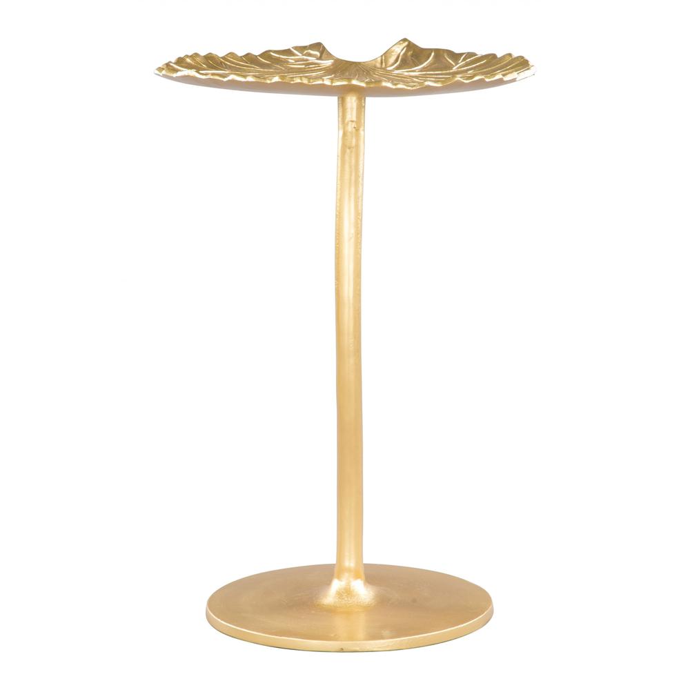 Gold Lilypad Side Table. Picture 5