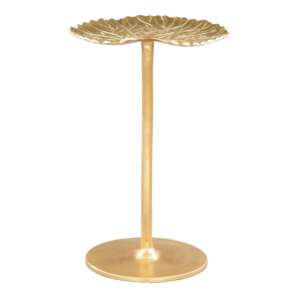 Gold Lilypad Side Table. Picture 7