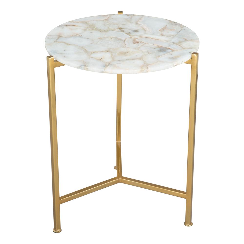 Haru Side Table White & Gold White & Gold. Picture 1