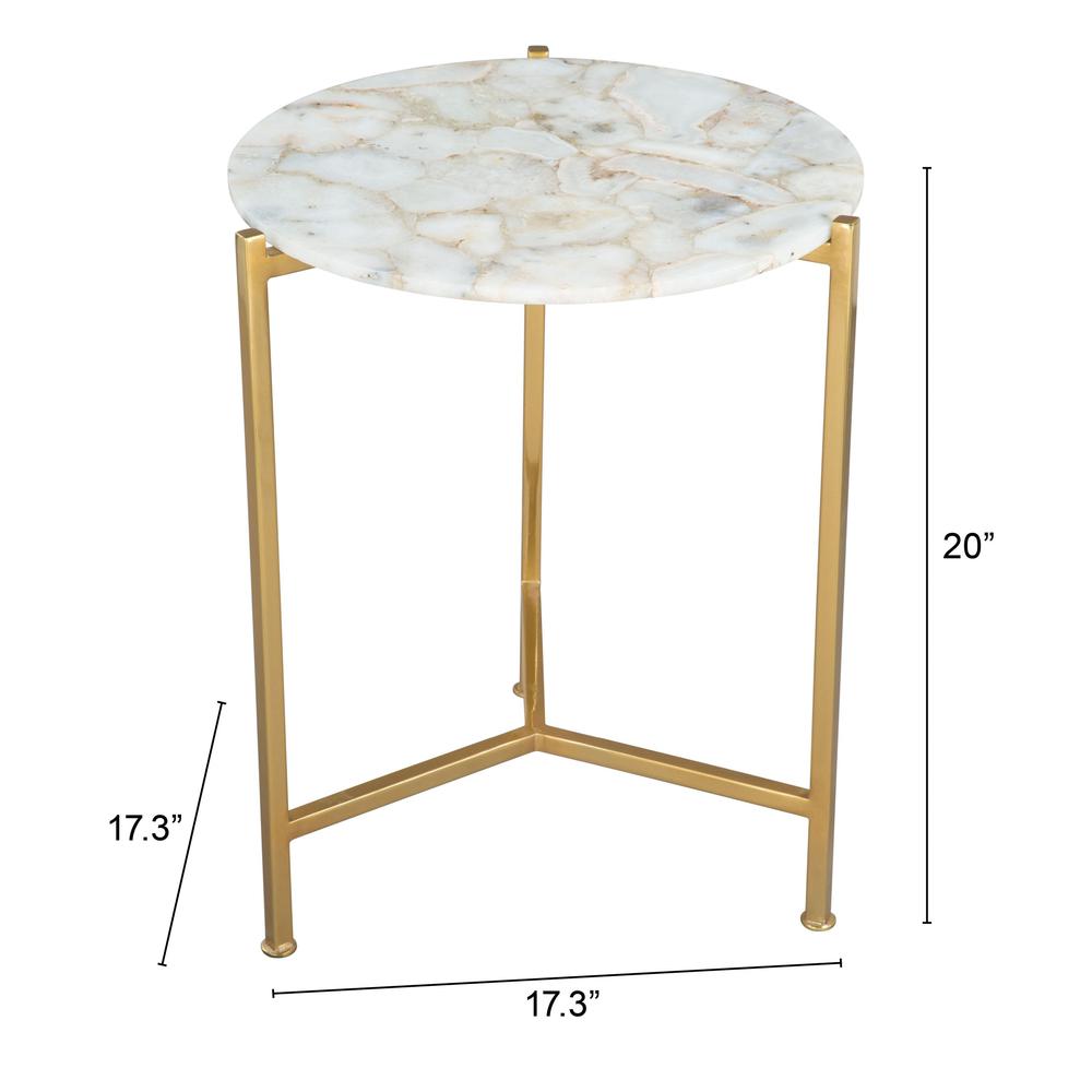 Haru Side Table White & Gold White & Gold. Picture 9