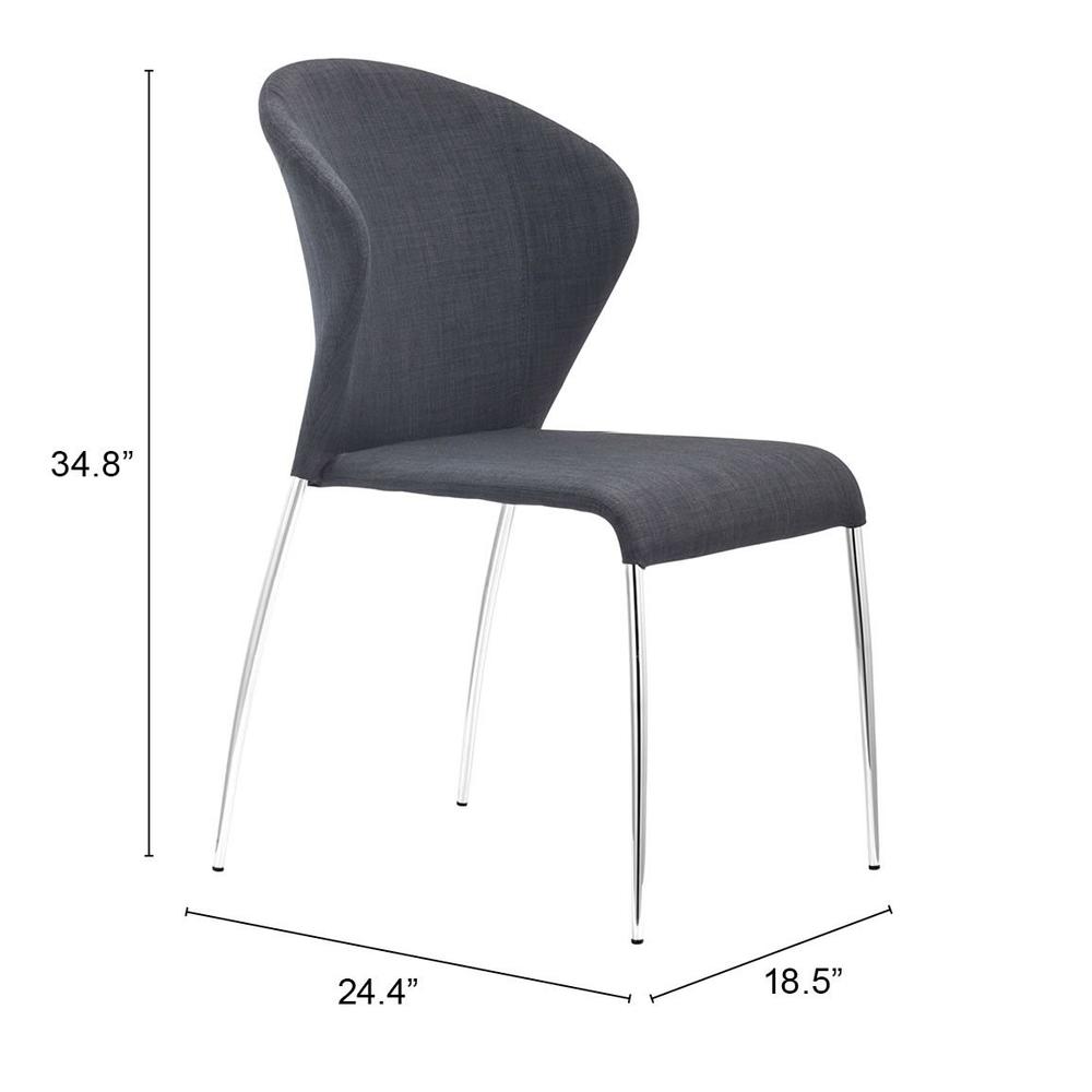 Oulu Dining Chair (Set of 4) Graphite Graphite. Picture 9