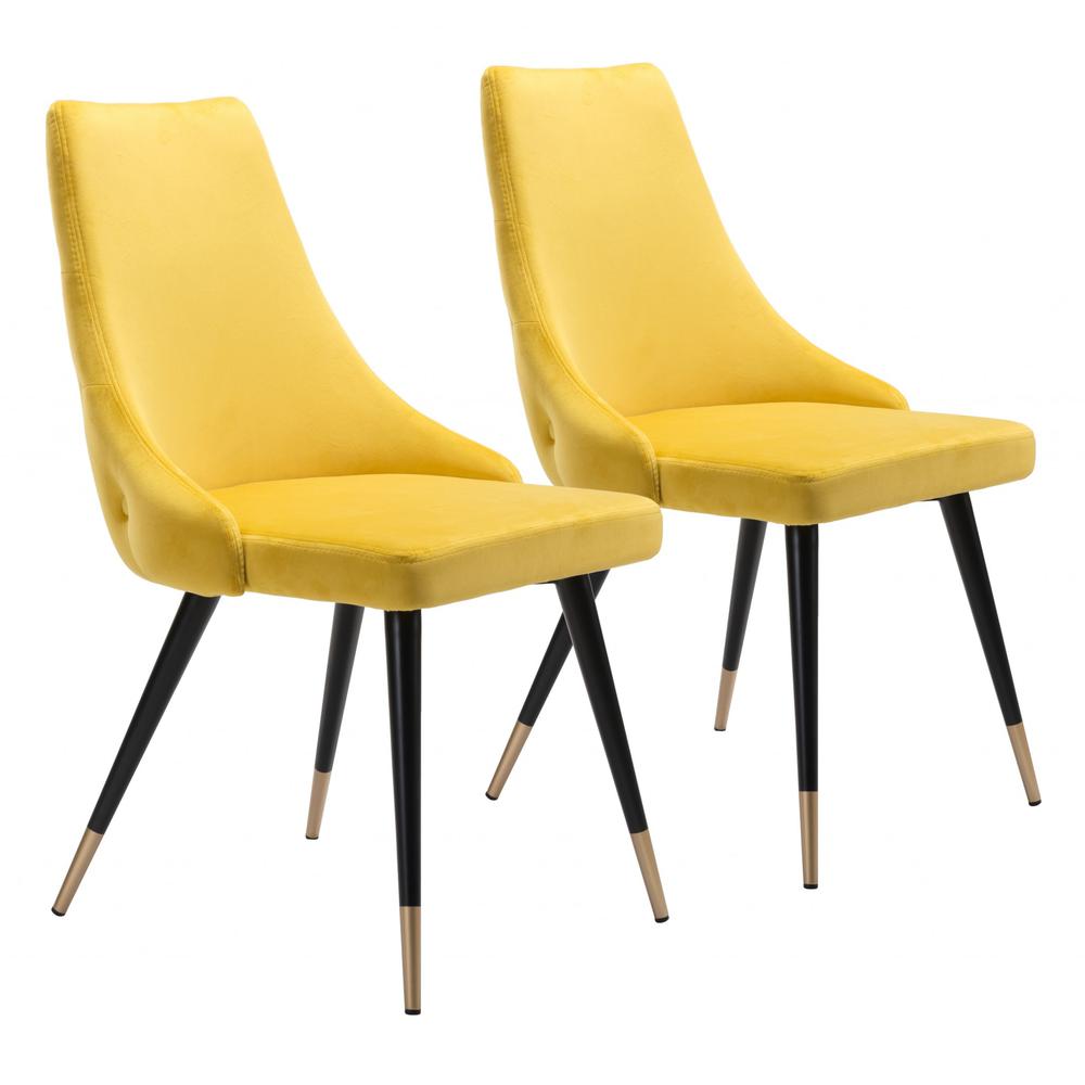 Piccolo Dining Chair (Set of 2) Yellow Yellow. Picture 1
