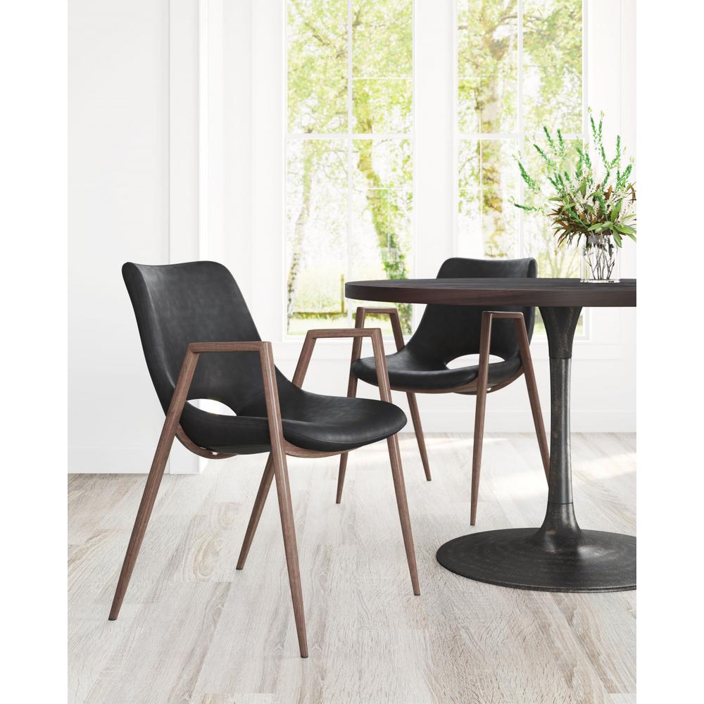 Desi Dining Chair (Set of 2) Black Black. Picture 7