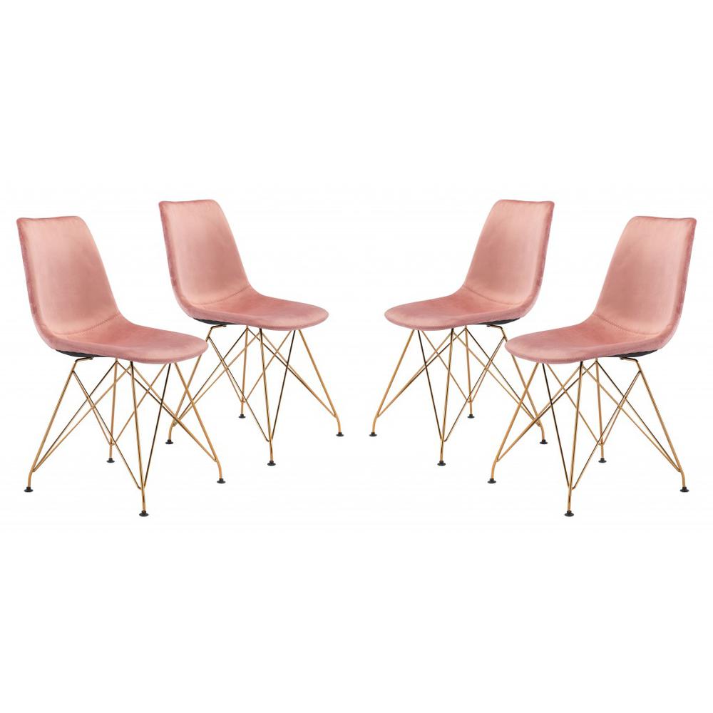 Parker Dining Chair (Set of 4) Pink Pink. Picture 1