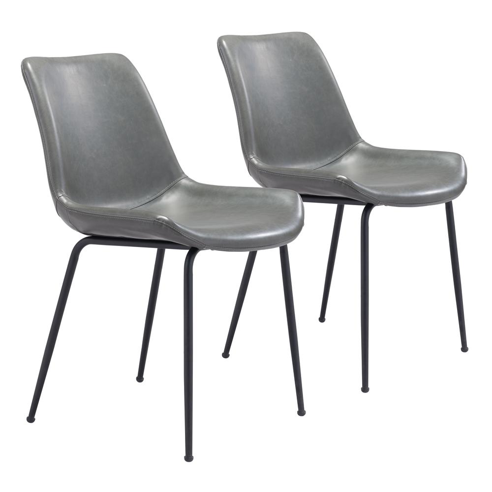 Byron Dining Chair (Set of 2) Gray Gray. Picture 1