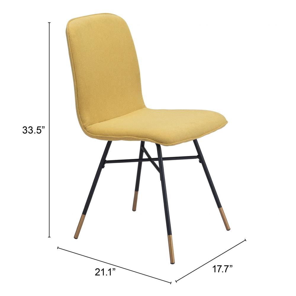 Var Dining Chair (Set of 2) Yellow Yellow. Picture 9