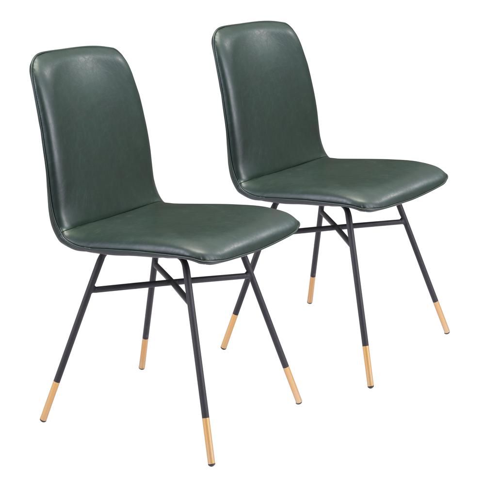 Var Dining Chair (Set of 2) Green Green. Picture 1