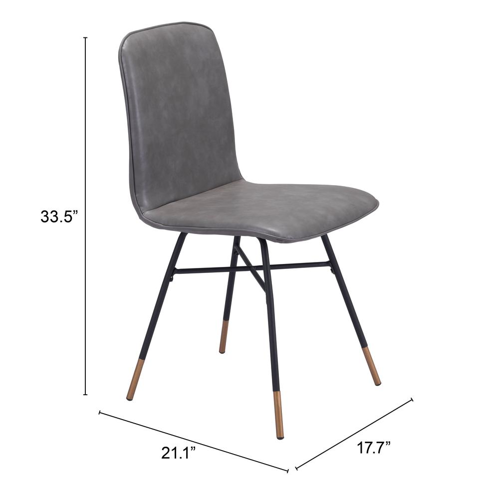 Var Dining Chair (Set of 2) Gray Gray. Picture 9